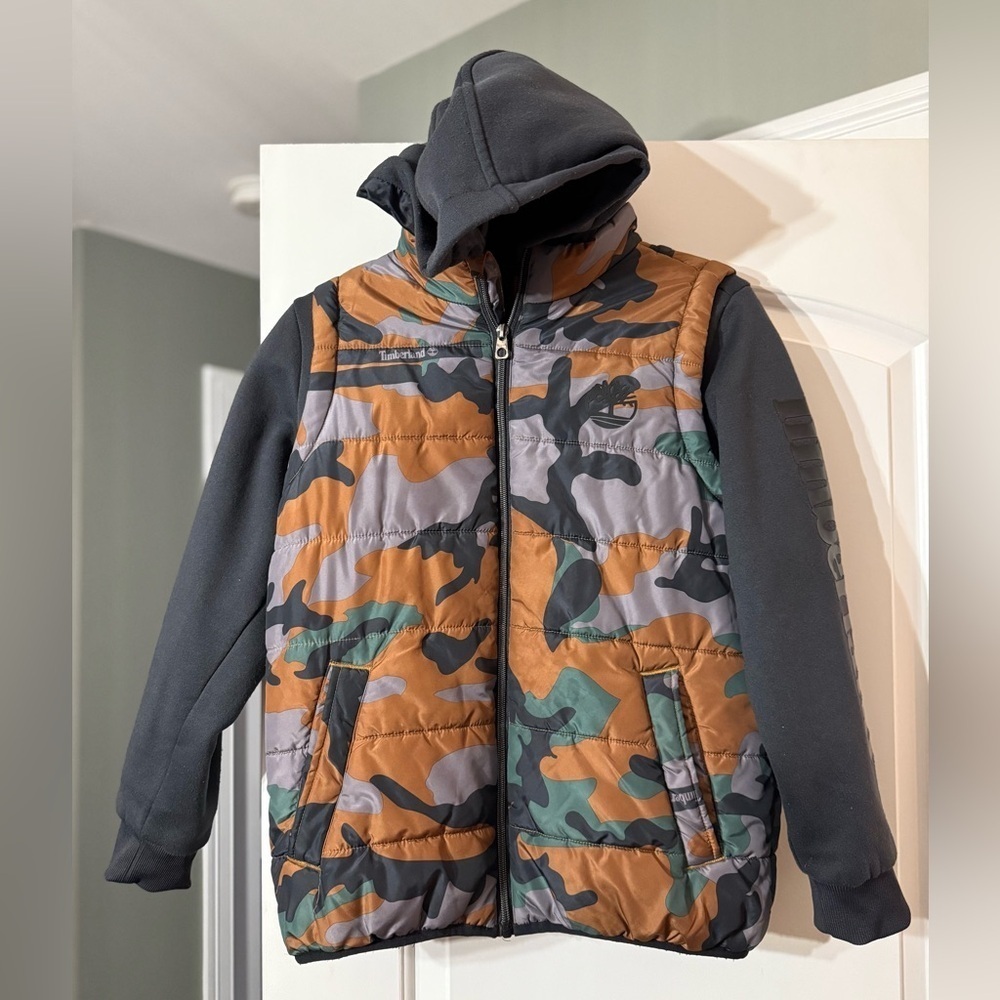 Timberland Boys Camo Puffer Jacket 14/16